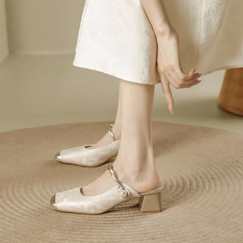 TATAYA Rubber Sole Abrasion Resistant Closed Toe Slippers Women's-13
