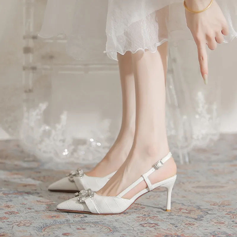 TATAYA High Heels Women's White, Orange-10