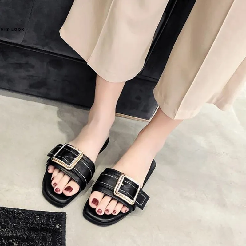 TATAYA Rubber Sole Metal Abrasion Resistant Slide Slippers Women's-4