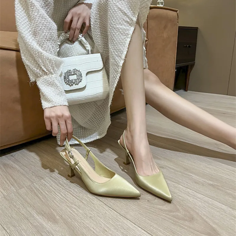 TATAYA High Heels Women's Light Yellow, Brown-4