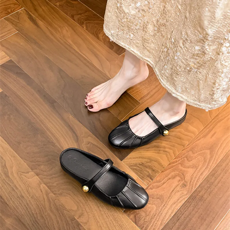 TATAYA Rubber Sole Abrasion Resistant Closed Toe Slippers Women's-4