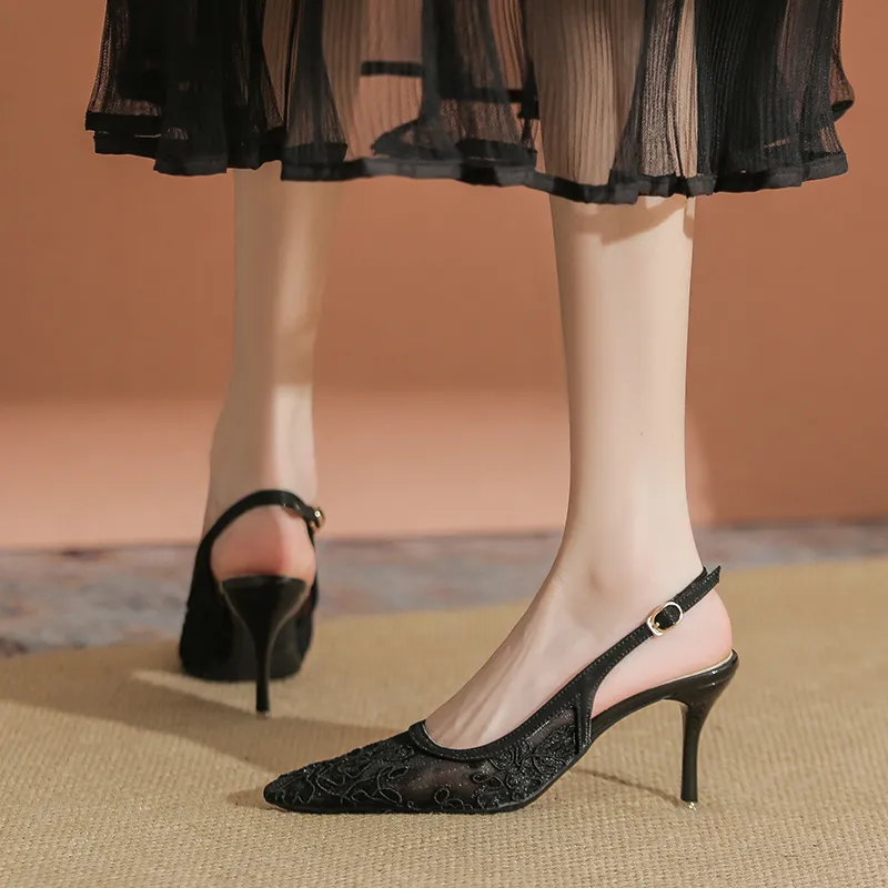 TATAYA Slim Heel High Heels 8cm Women's-14