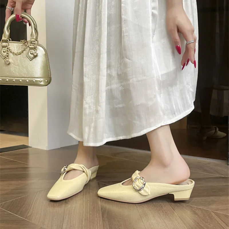 TATAYA Rubber Sole Abrasion Resistant Closed Toe Slippers Women's-8