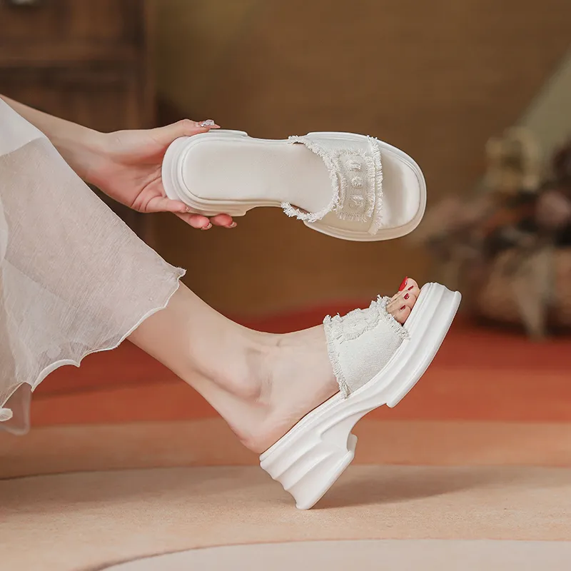 TATAYA Rubber Sole Abrasion Resistant Slide Slippers Women's-1
