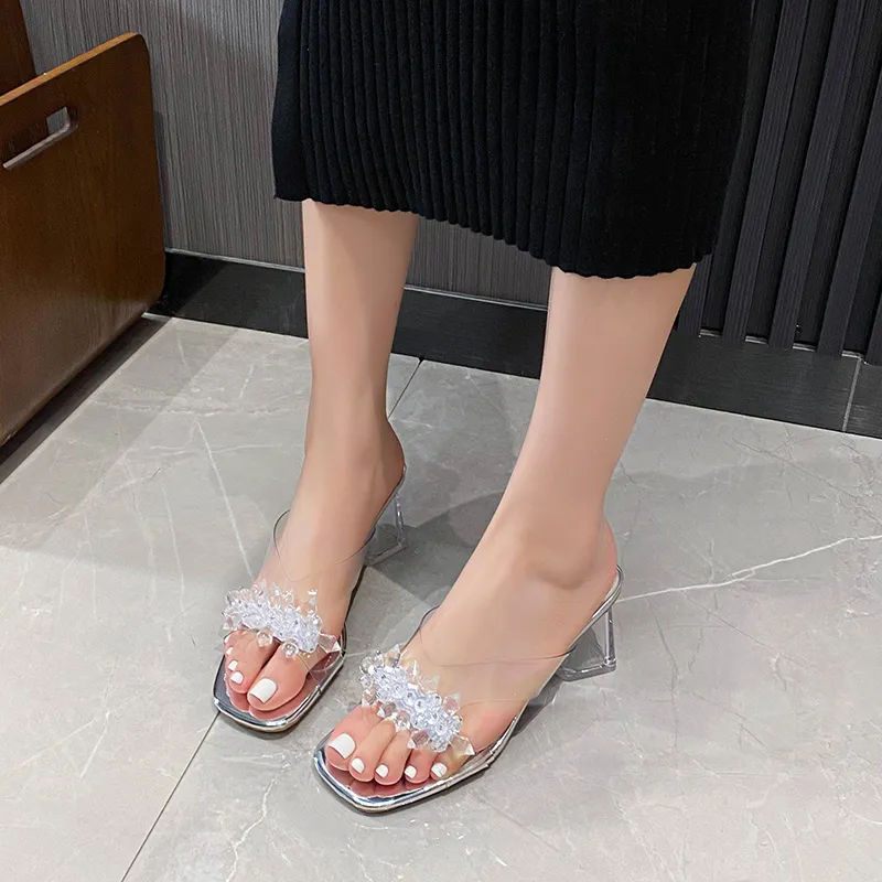 TATAYA Slide Slippers Women's Silver-4