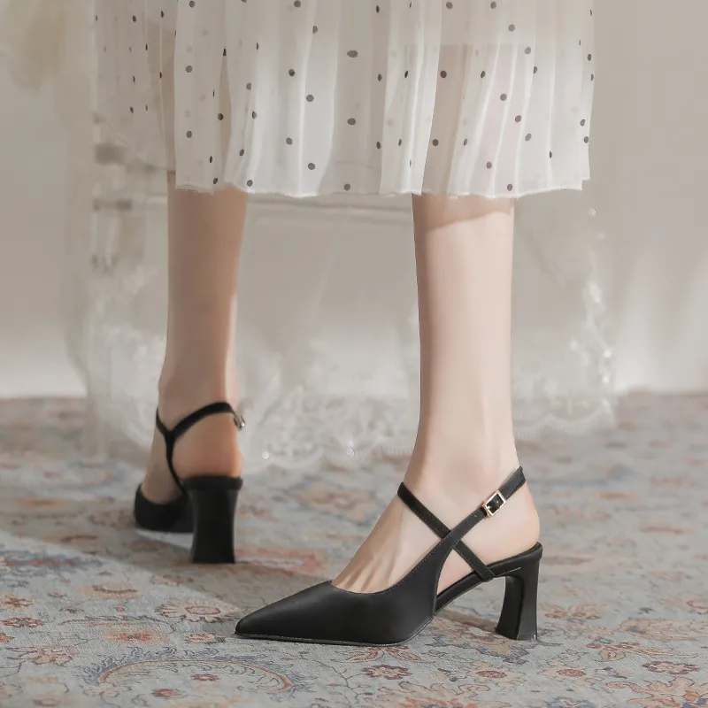 TATAYA Chunky Heel High Heels 7cm Women's-5