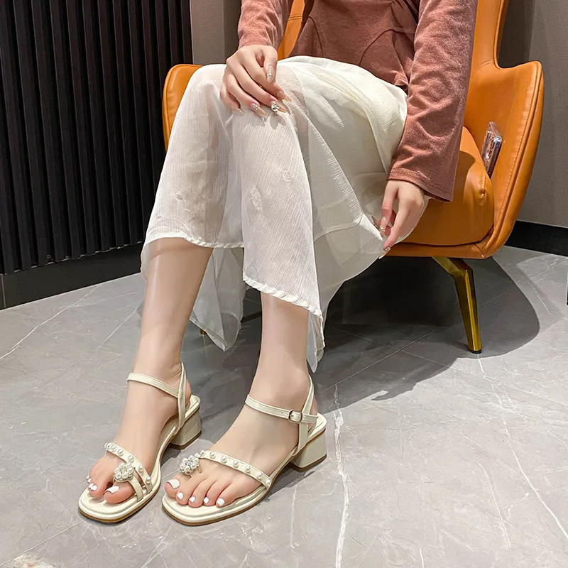 TATAYA One Strap Sandals Women's Ecru-2