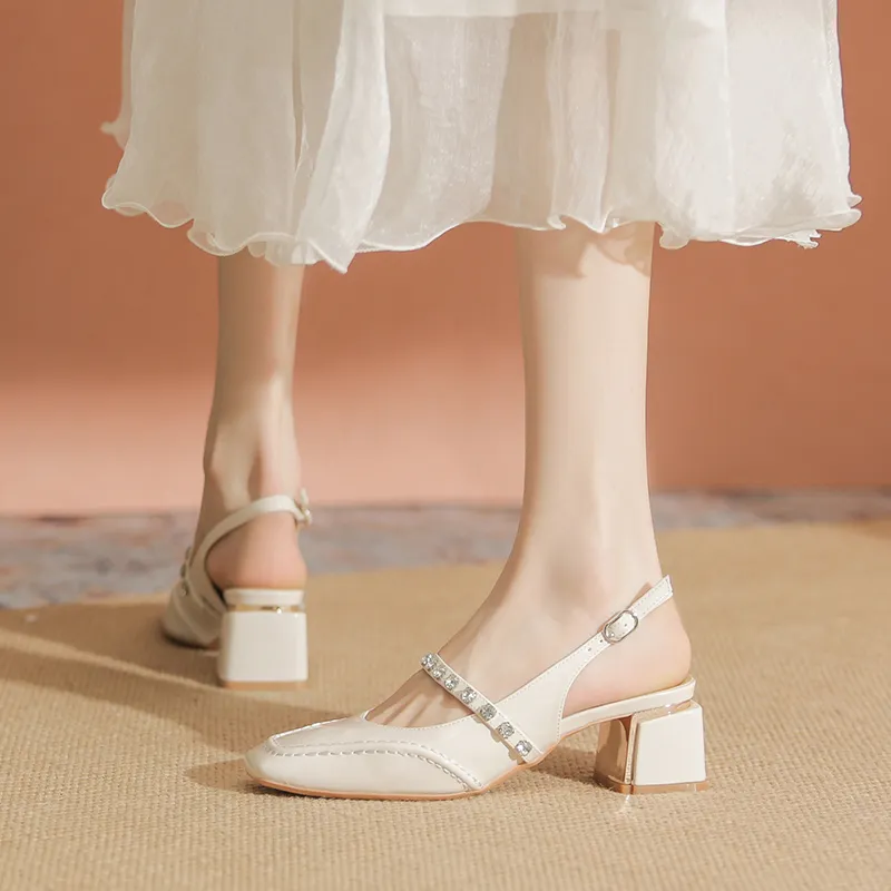 TATAYA Chunky Heel High Heels 5cm Women's-4
