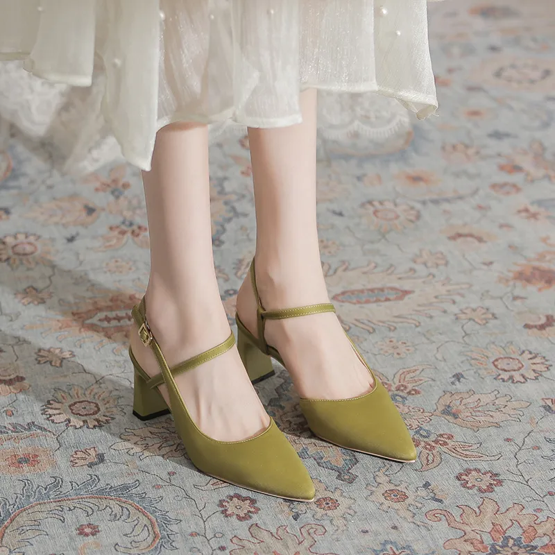 TATAYA Chunky Heel High Heels 7cm Women's-13