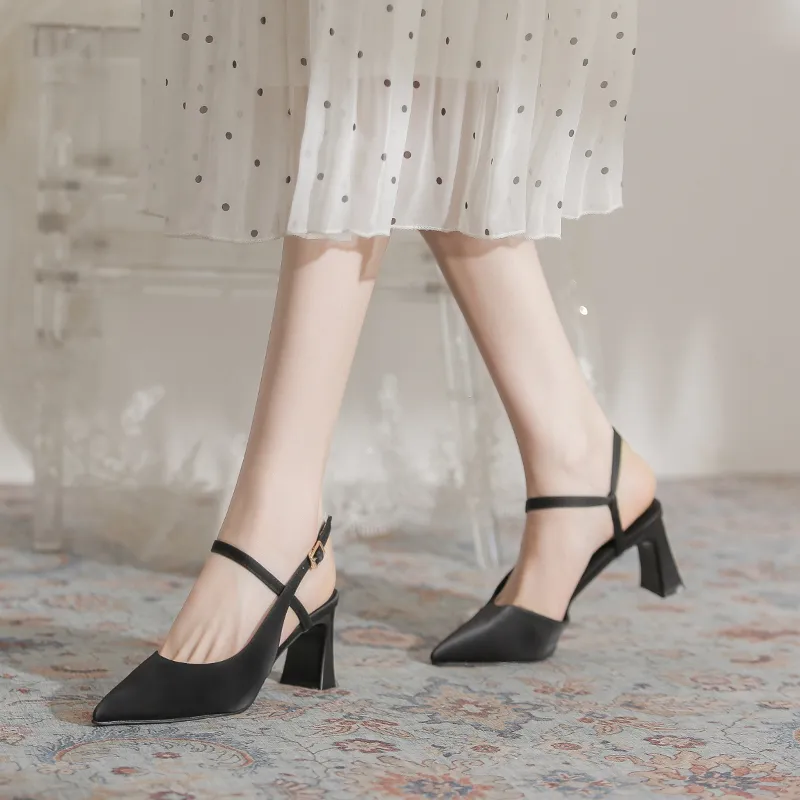 TATAYA Chunky Heel High Heels 7cm Women's-2