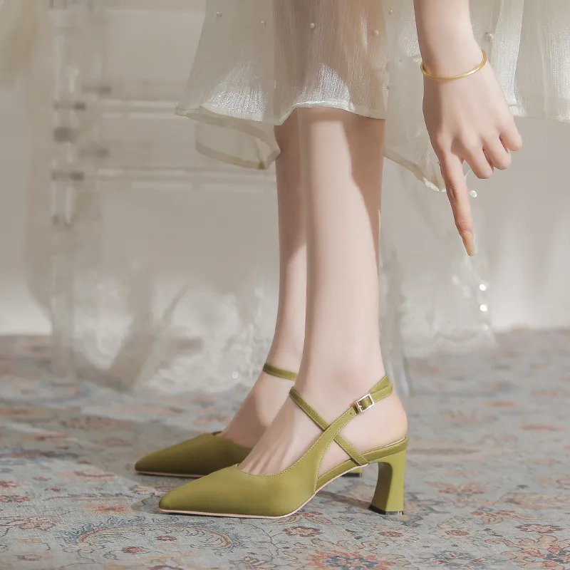 TATAYA Chunky Heel High Heels 7cm Women's-15