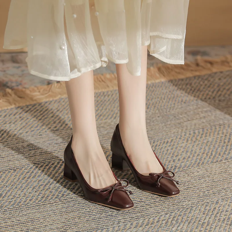 TATAYA Chunky Heel High Heels 5cm Women's-14