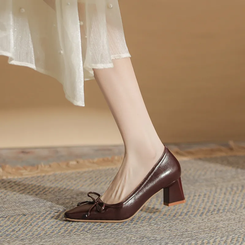 TATAYA Chunky Heel High Heels 5cm Women's-17