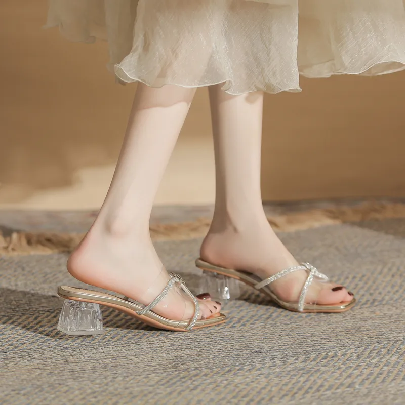 TATAYA Rhinestone Abrasion Resistant Slide Slippers Women's-9
