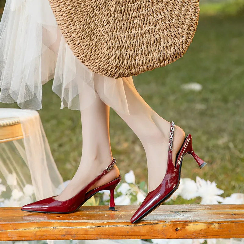 TATAYA Slim Heel High Heels 7cm Women's-8