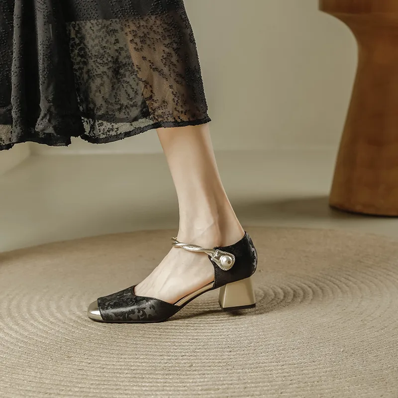 TATAYA Chunky Heel High Heels 5cm Women's-13