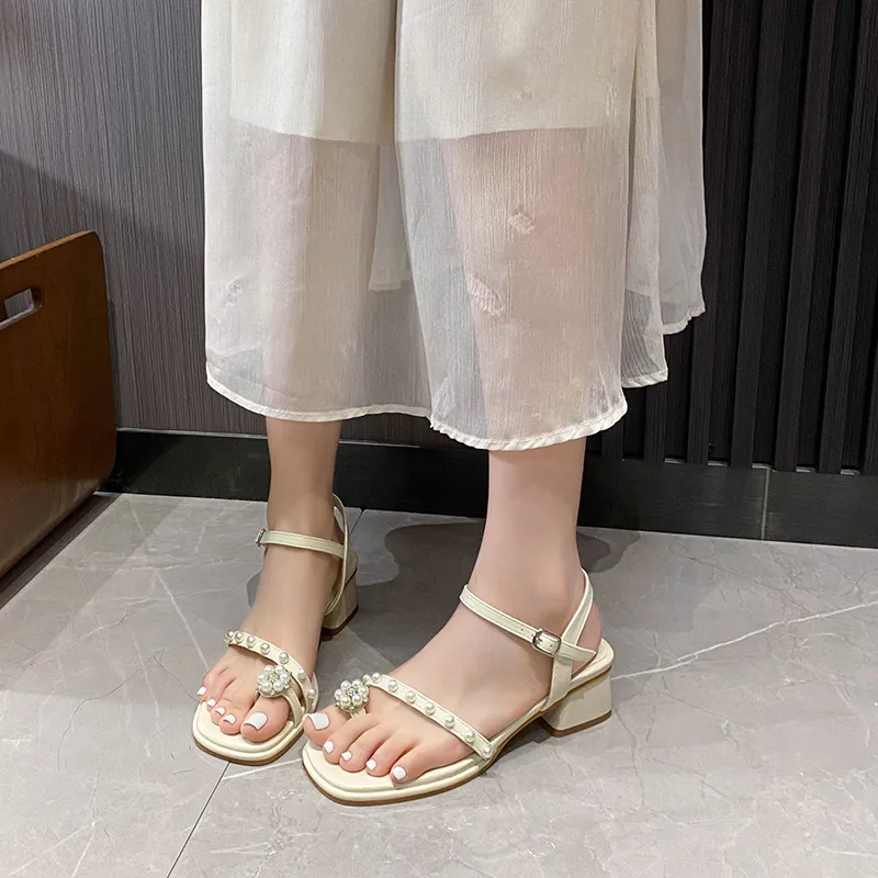 TATAYA One Strap Sandals Women's Ecru-3