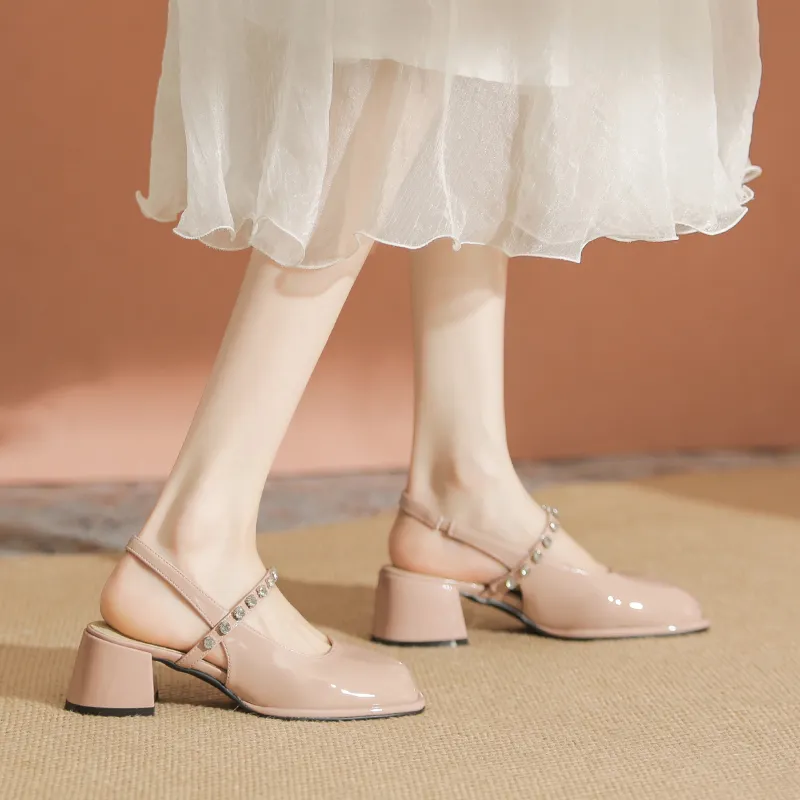 TATAYA Chunky Heel High Heels 5cm Women's-8