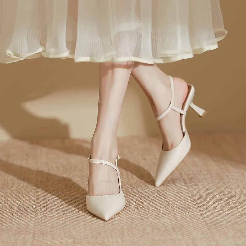 TATAYA High Heels Women's Ecru, Apricot-3