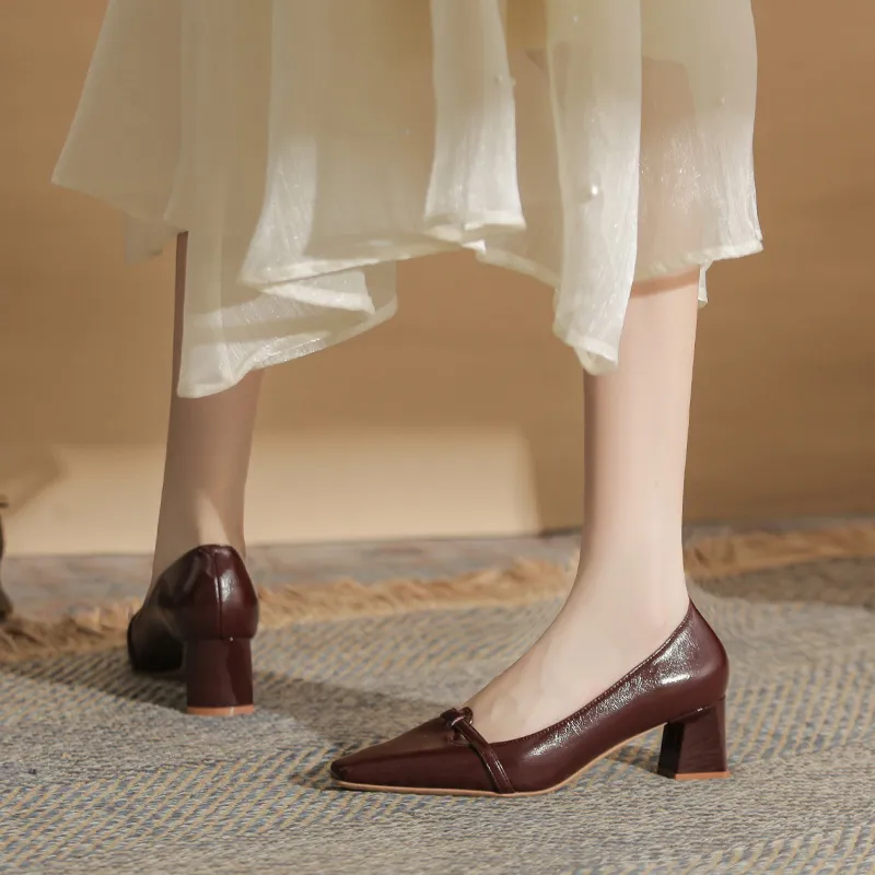 TATAYA Chunky Heel High Heels 5cm Women's-14