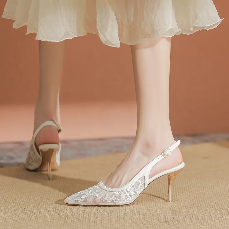 TATAYA Slim Heel High Heels 8cm Women's-4