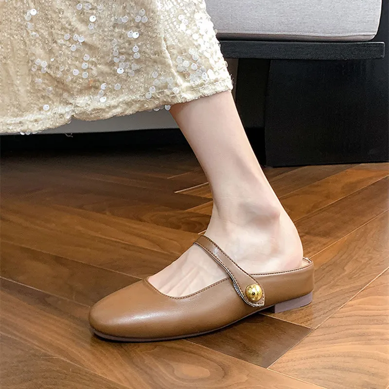 TATAYA Rubber Sole Abrasion Resistant Closed Toe Slippers Women's-8