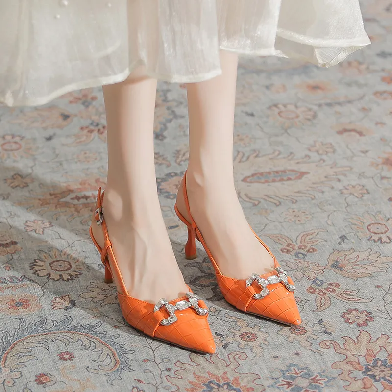 TATAYA High Heels Women's White, Orange-13