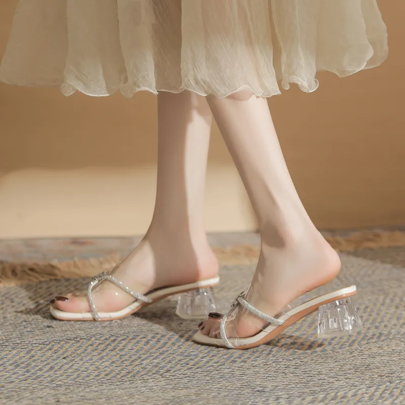 TATAYA Rhinestone Abrasion Resistant Slide Slippers Women's-2