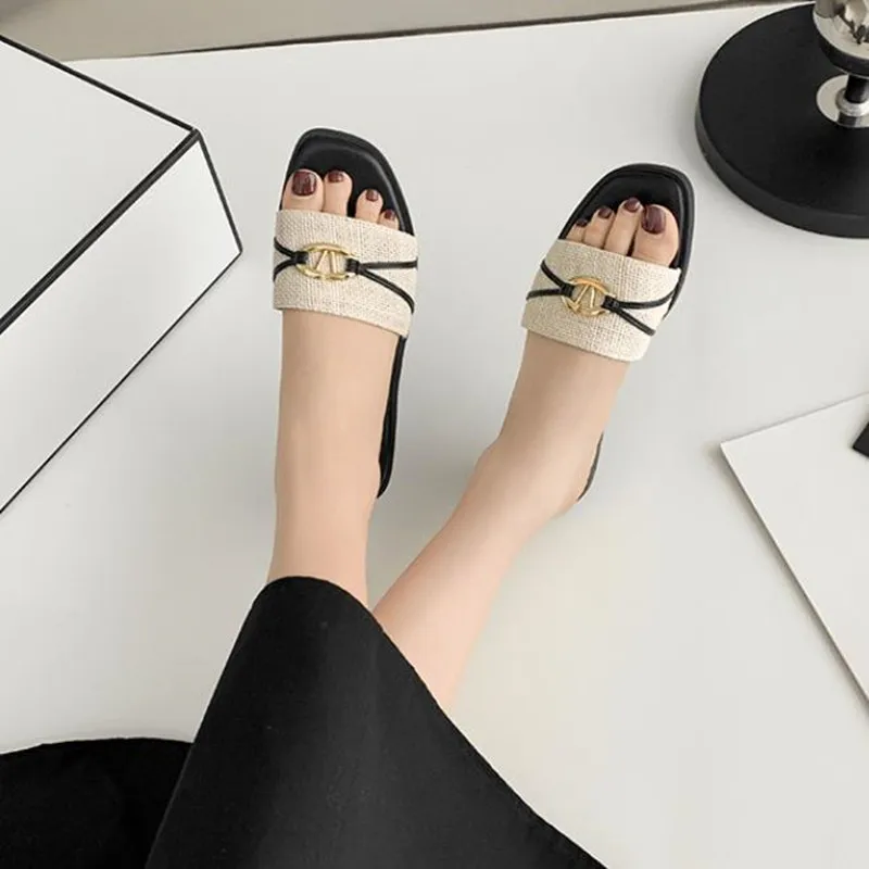 TATAYA Metal Abrasion Resistant Slide Slippers Women's-3