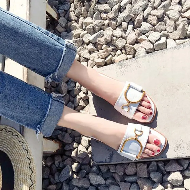 TATAYA Rubber Sole Metal Abrasion Resistant Slide Slippers Women's-3