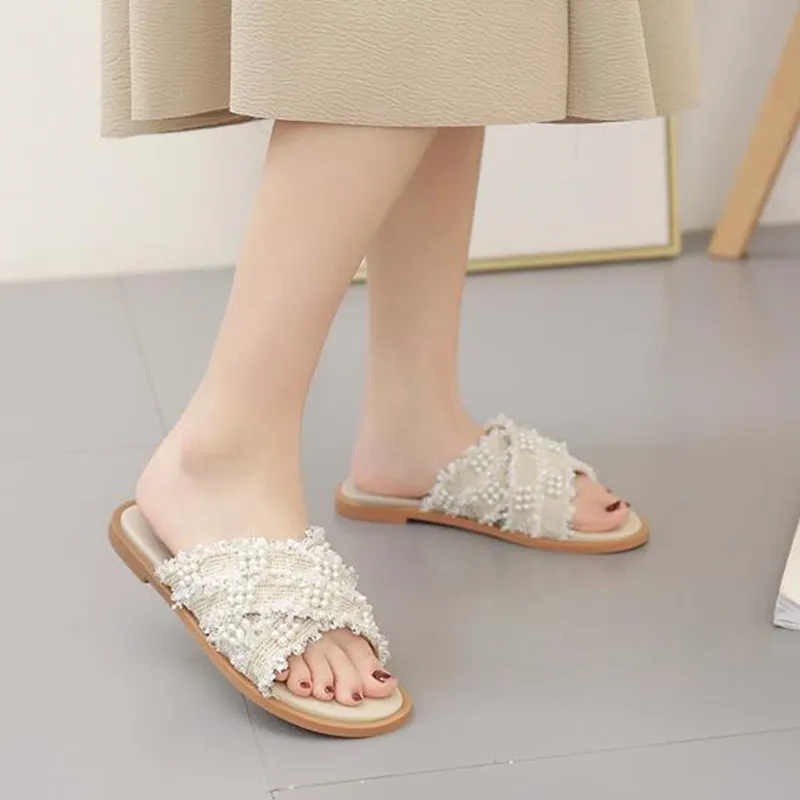TATAYA Rubber Sole Abrasion Resistant Slide Slippers Women's-5