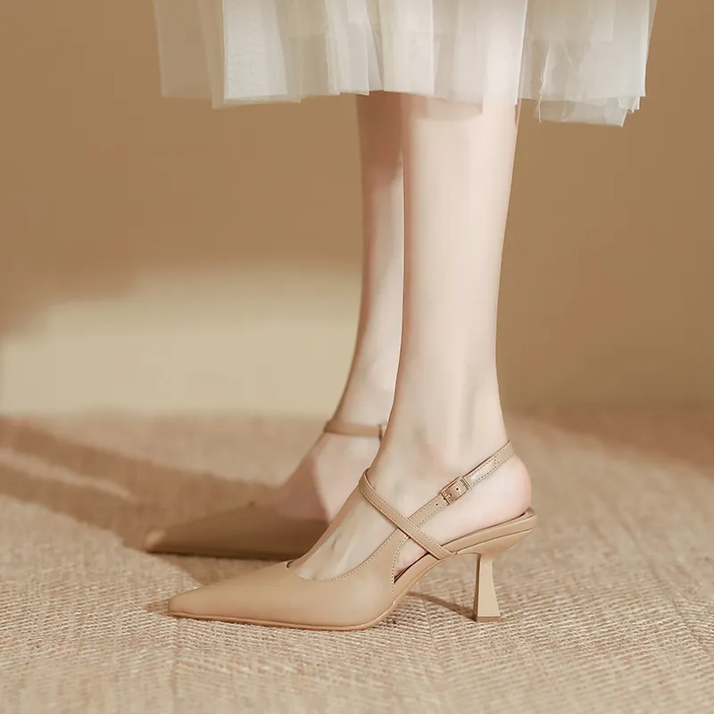 TATAYA High Heels Women's Ecru, Apricot-7