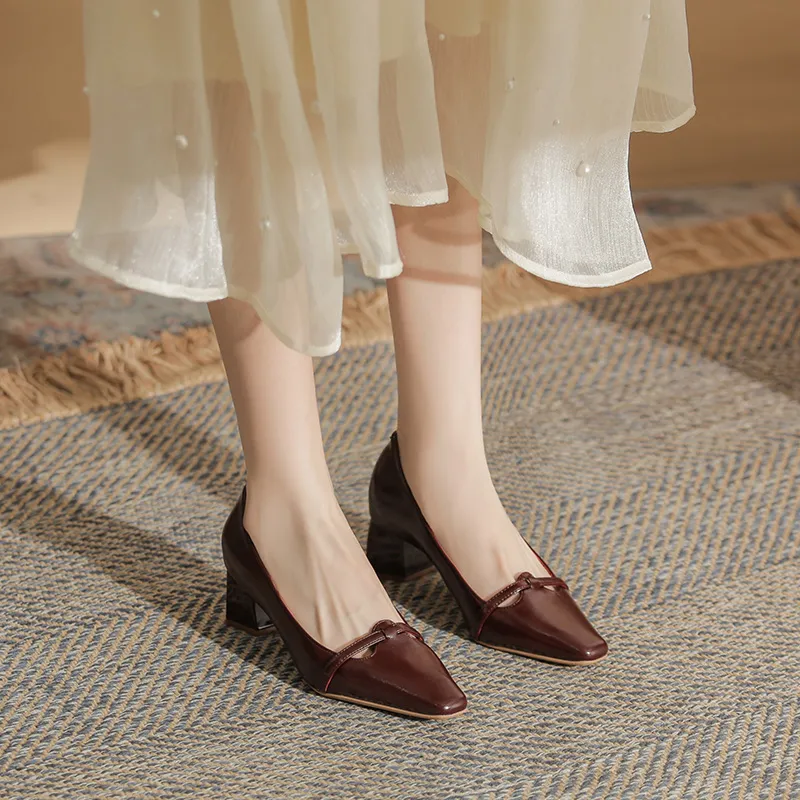 TATAYA Chunky Heel High Heels 5cm Women's-12