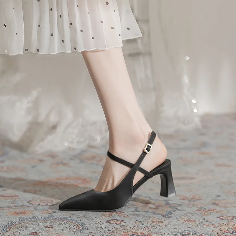 TATAYA Chunky Heel High Heels 7cm Women's-4