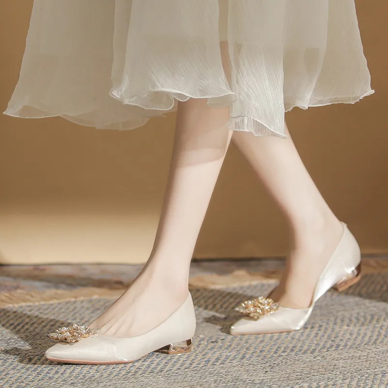 TATAYA Casual Single Shoes 2.5cm Women's Apricot-2