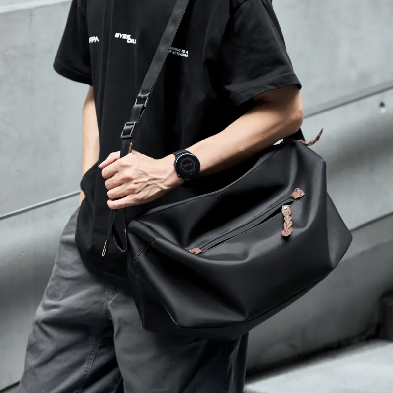 MOYYI Oxford Gym Bag Shoulder Bag Messenger Bag Crossbody Bag Men's Unisex Black-5