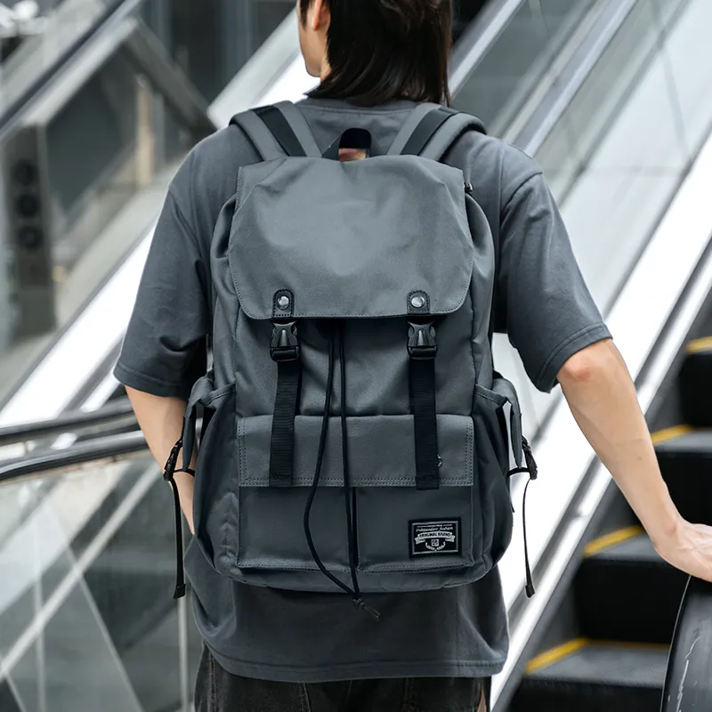 MOYYI Oxford Backpack Men's Dark Green Black Gray-20
