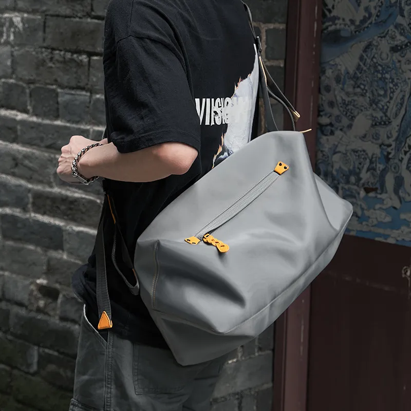 MOYYI Water Repellent Oxford Shoulder Bag Men's Glacier Gray-4