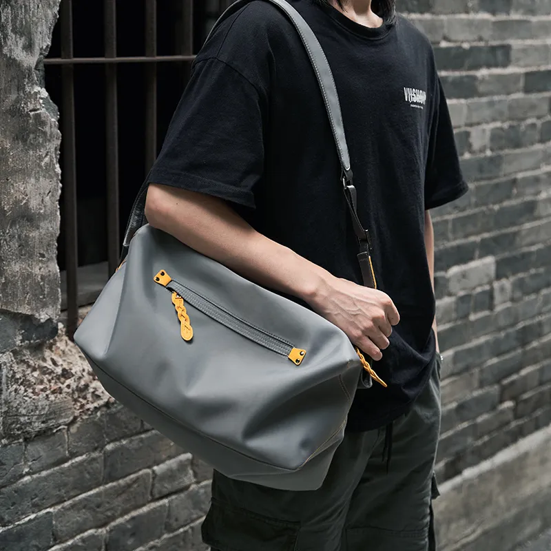 MOYYI Water Repellent Oxford Shoulder Bag Men's Glacier Gray-7