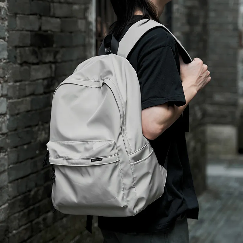 MOYYI Water Repellent Oxford Backpack Large Size Unisex Black/Ecru-5