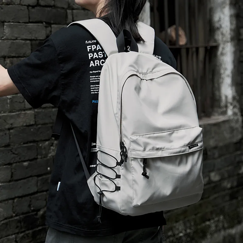 MOYYI Water Repellent Oxford Backpack Large Size Unisex Black/Ecru-6