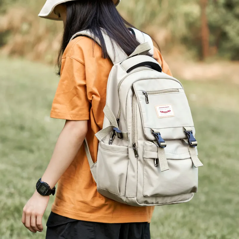 MOYYI Oxford Backpack Unisex Khaki-5
