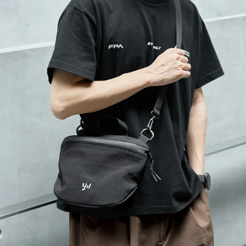 MOYYI Oxford Backpack, Messenger Bag, Shoulder Bag, Crossbody Bag Medium Size Men's Black-3