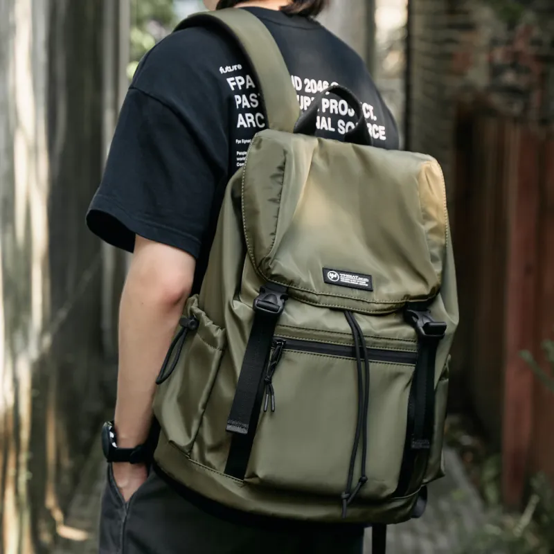 MOYYI Oxford Backpack Regular Unisex Green/Black-3