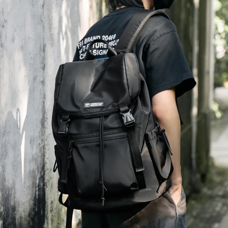 MOYYI Oxford Backpack Regular Unisex Green/Black-11