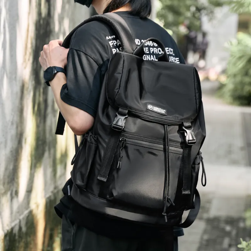 MOYYI Oxford Backpack Regular Unisex Green/Black-12