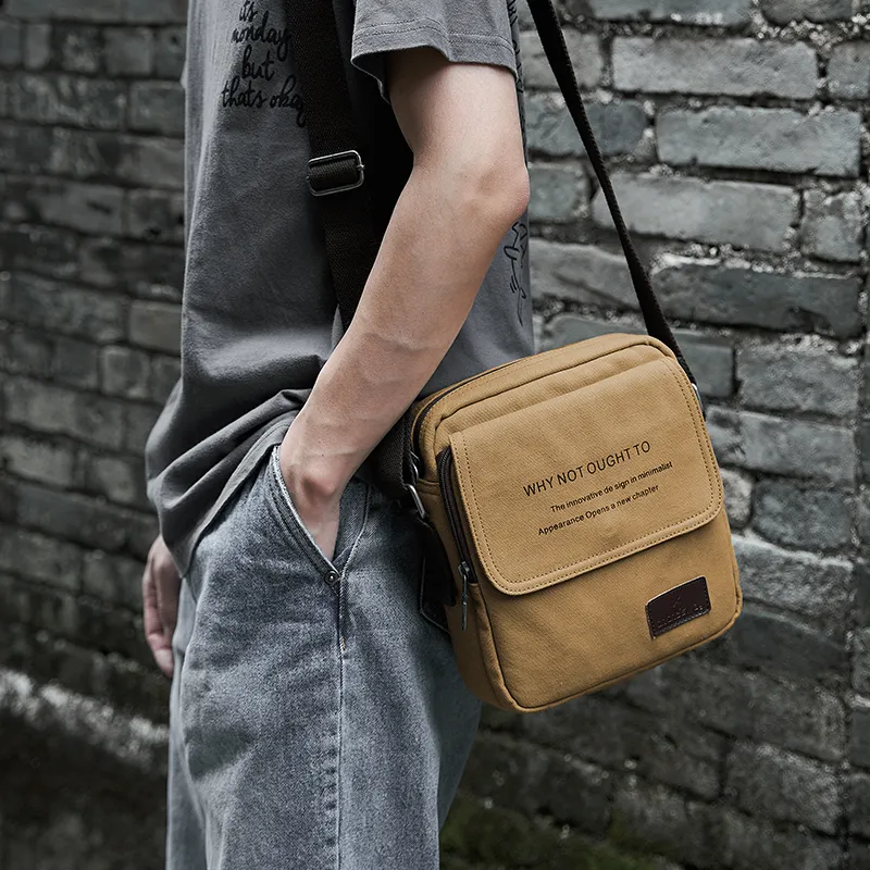 MOYYI Canvas Crossbody Bag Regular Men's Khaki-3