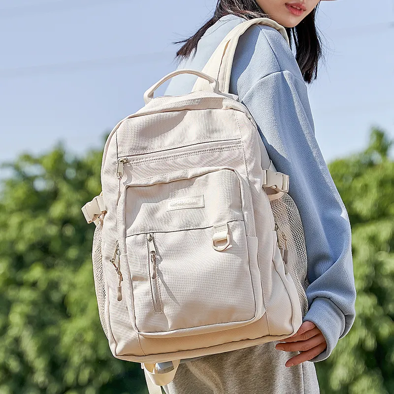 MOYYI Oxford Backpack Large Size Unisex Black White-3