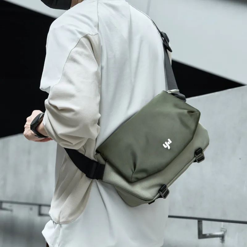MOYYI Oxford Crossbody Bags Tubas Unisex Black/Green/-3