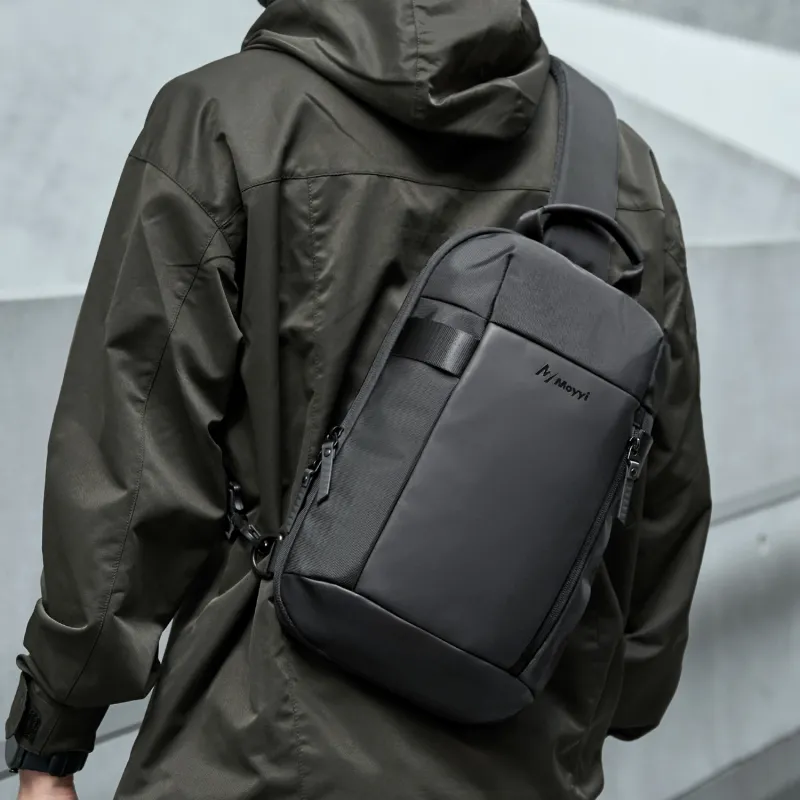 MOYYI Oxford Sling Bag Men's Black-6